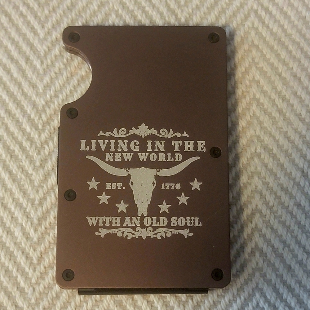 Minimalist Card Wallet Anodized Aluminum RFID Block.